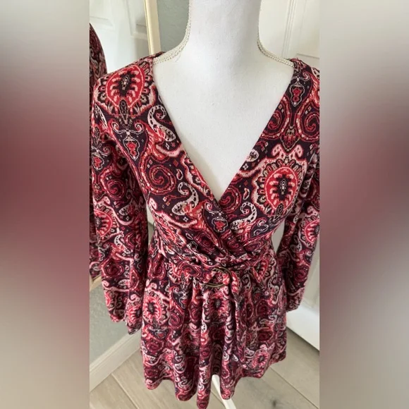 Anthropologie Maeve Paisley Belted Dress Pink - Picture 8 of 16